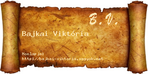 Bajkai Viktória névjegykártya